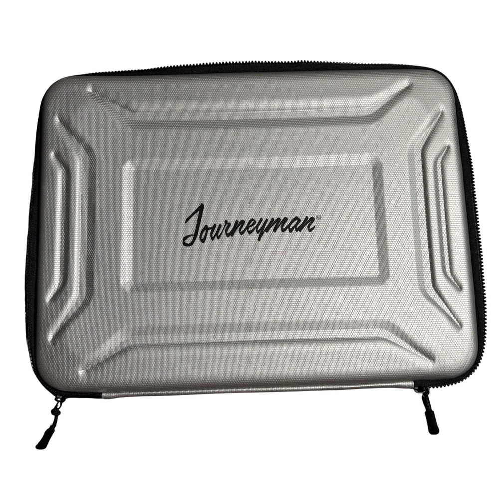 Journeyman Silver Hard Shell Laptop Sleeve Case 16 Inch Protective Zipper Pouch